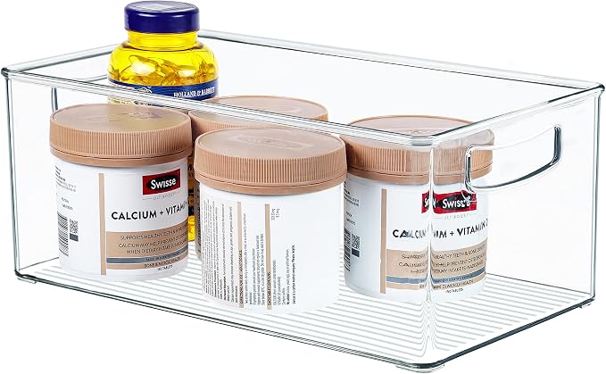 Hudgan 2 Pack Straight Sides Stackable Pantry Organizer Bins - Image 7