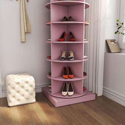 6 Tier / 7 Tier Rotating Shoe Rack Tower, Modern Free Standing 360° Revolving - Image 4