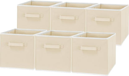 Simple Houseware Foldable Cube Storage Bins, 11-Inch Beige by SimpleHouseware