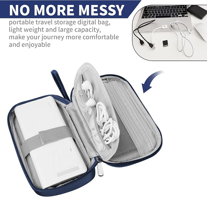 Lcsmaokin Travel Cable Organizer Bag Pouch Electronic Accessories Carry Case - Image 2