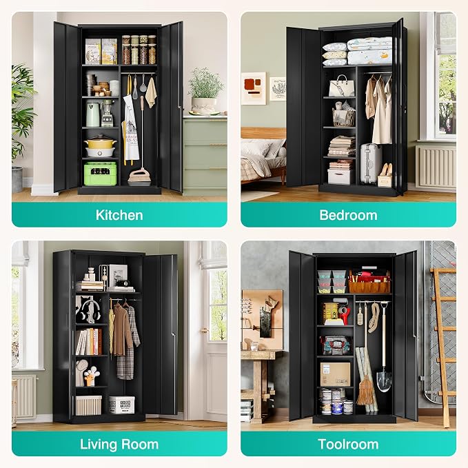 Wide & Deep Metal Storage Cabinet - Image 4