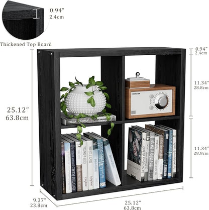 Cube Storage Organizer Bookcase, Decorative 11 inch Open Back Cubical Shelf - Image 3