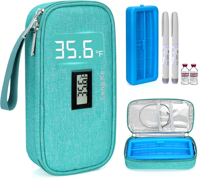 Insulin Cooler Travel Case, TSA Approved Refrigerated Medicine Travel Bag by Lengke