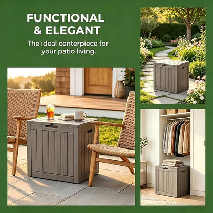 35 Gallon Deck Box Outdoor Waterproof, Resin Storage Box Outdoor Lockable - Image 6