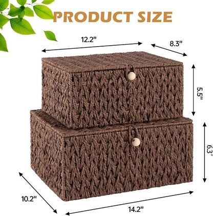 OIAHOMY Wicker Storage Basket - Image 4
