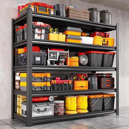 46''W Storage Shelves, Adjustable Shelving Unit, 5T Metal Garage Shelving by KORVENA