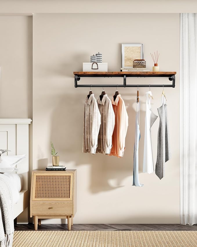 CHOEZON Wall Mounted Clothes Rack, Metal Garment Rack - Image 2