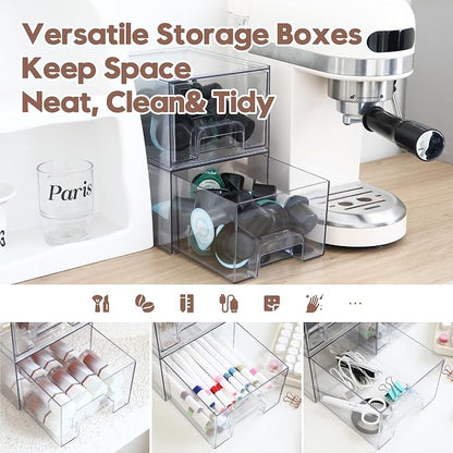 Sea Team 2-Pack Clear Makeup Organizer - Image 6