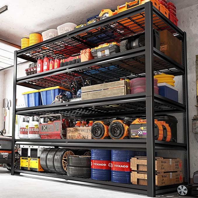 REIBII 78" H Garage Shelving, 5 Tier Storage Shelves Heavy Duty, 3000LBS by REIBII