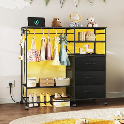 WLIVE LED Dresser for Bedroom, 3 Drawers - Image 7