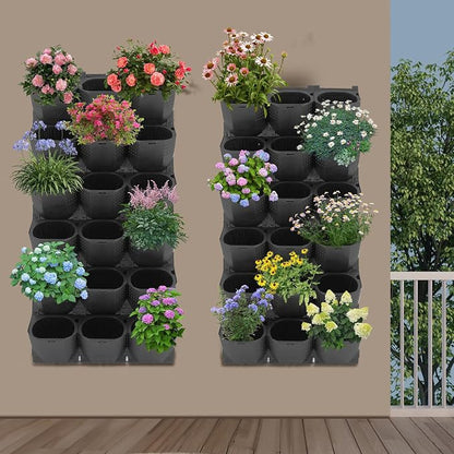 36-Pot Vertical Wall Planter, Modular Stackable Garden - Image 6