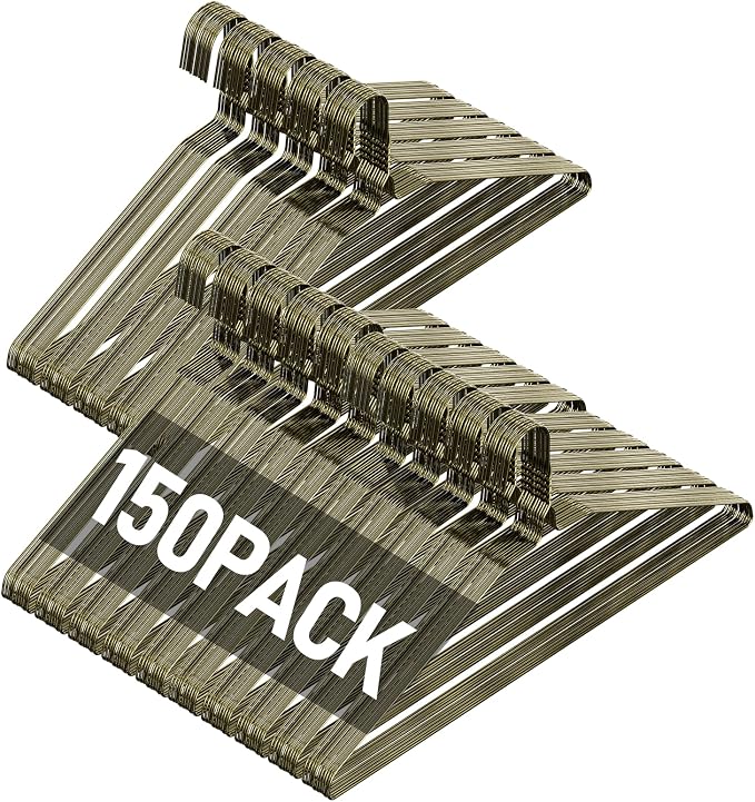 SPECILITE Wire Metal Clothes Hangers Bulk 150 Pack by SPECILITE