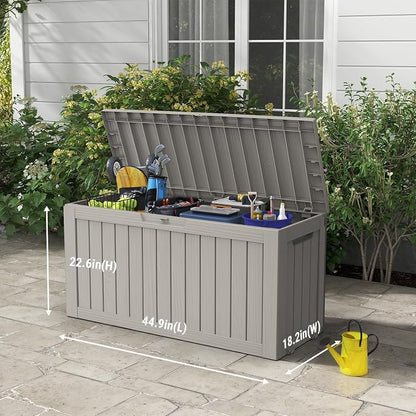 Mars Villa 72 Gallon Deck Box, Outdoor Storage Box Waterproof, Outside Resin - Image 2