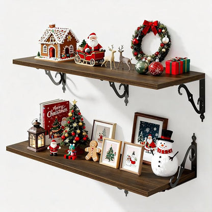 Deep Floating Shelves for Wall, 12 Inch Deep Floating Shelf by FunMemories