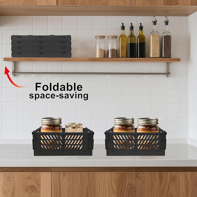 2 Pack Mini Foldable Small Plastic Baskets - Image 6