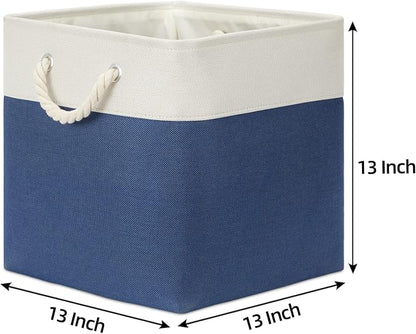 Bidtakay Storage Baskets Large Cube Storage Bins Fabric Baskets - Image 4