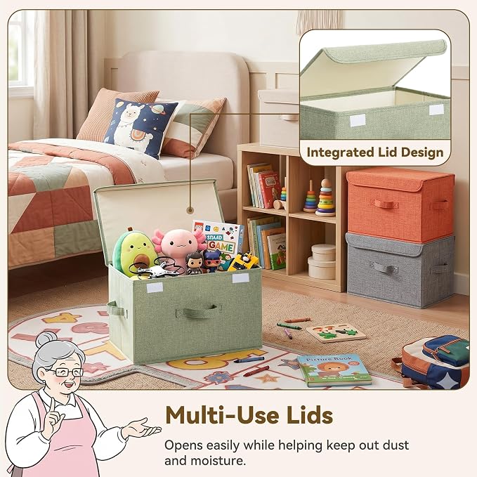 GRANNY SAYS Storage Bins with Lids, Decorative Storage Boxes, Shelf Baskets - Image 3