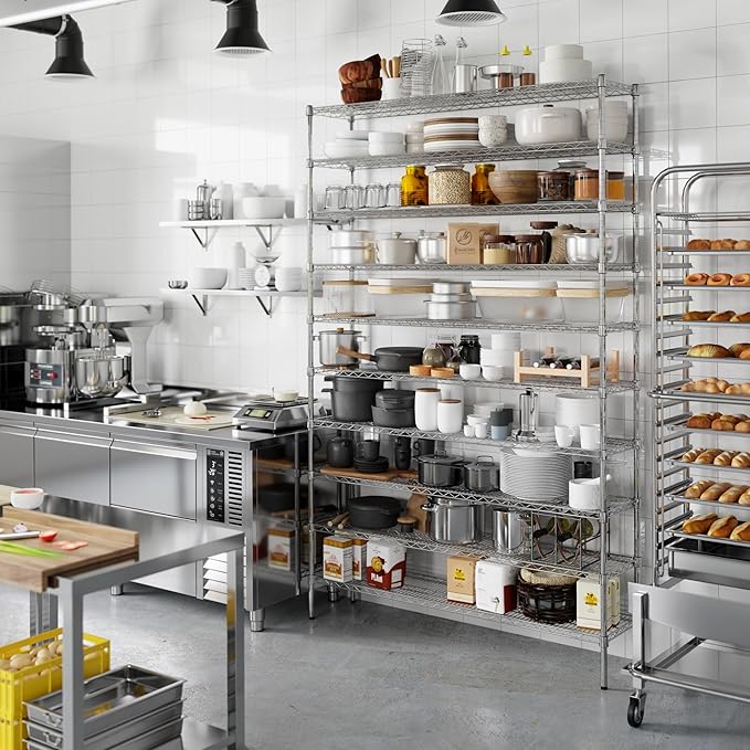 14" Deep x 60" Wide x 96" Height Wire Shelving Kit | 10-Tier | NSF Commercial - Image 7