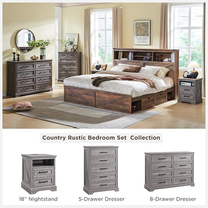ACCOHOHO 18" Farmhouse Nightstand - Image 8