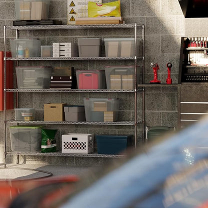 18" Deep x 72" Wide x 74" Height Wire Shelving Kit | 5-Tier | NSF Commercial - Image 2