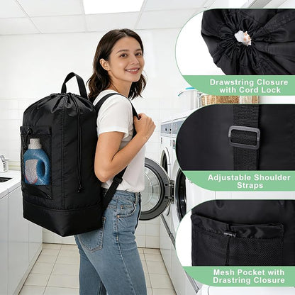 Backpack Laundry Bag, Large Travel Laundry Bags - Image 3
