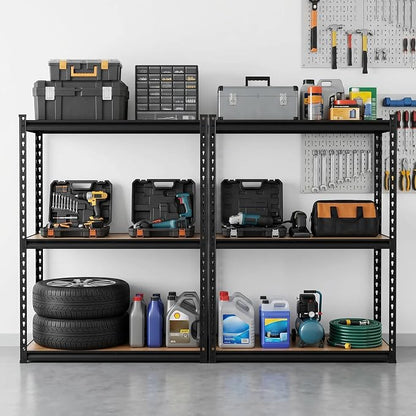 Garvee 3-Tier Storage Shelving Unit, 1500 lbs Load | Carbon Steel Utility - Image 6