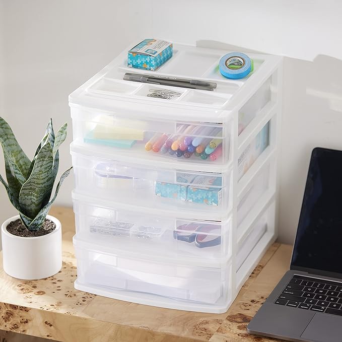 Gracious Living 4 Drawer Desktop & Countertop Organizer w/Organization Lid - Image 2