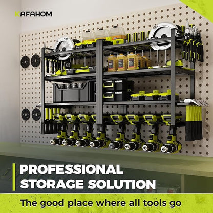 KAFAHOM Power Tool Organizer Wall Mount, 4-Tier Drill Holder - Image 4