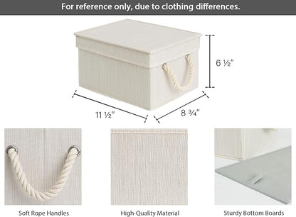 StorageWorks Storage Bins with Lids, Decorative Storage Boxes with Lid and Soft - Image 2