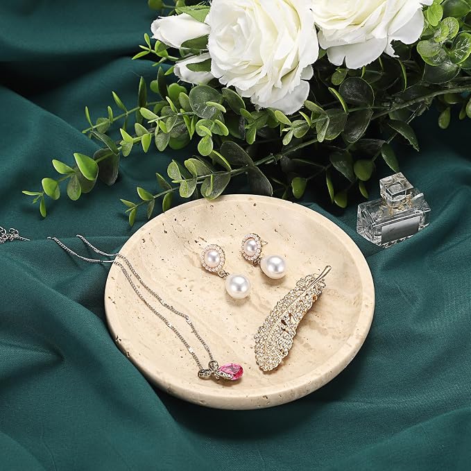 Hipiwe Small Key Bowl for Entryway, 5.5" Round Decorative Ring Holder Dish - Image 8