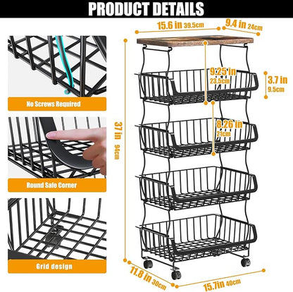 Gsiekare 5 Tier Fruit and Vegetable Basket - Image 4