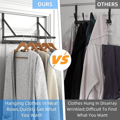 CHJgroup Over The Door Clothes Hanger, Metal Clothes Rack - Image 4