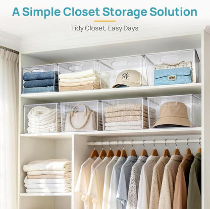 Vtopmart 8 Pack Extra Large Clear Stackable Storage Bins - Image 7