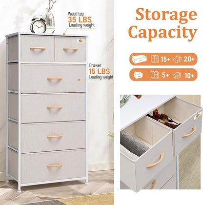 Tall Dresser for Bedroom, Fabric Storage Tower - Image 6