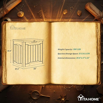 YITAHOME Outdoor Resin Storage Box 31 Gal, Water-resistant Patio Deck Box - Image 7