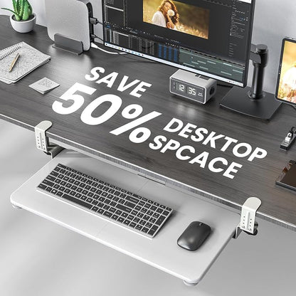 Keyboard Tray Under Desk, Pull Out Keyboard & Mouse Tray - Image 3