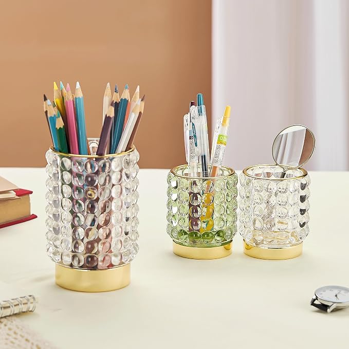 Makeup Brush Holder Organizer, Toothbrush Holders, Desk Pen Pencil Holder - Image 4