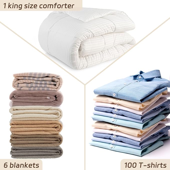 Fixwal 4 Pack 75L Extra Large XL Clear Storage Bags - Image 3
