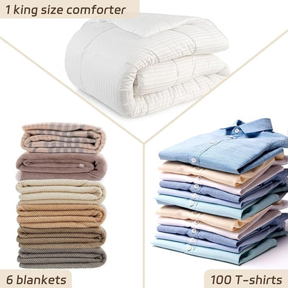 Fixwal 4 Pack 75L Extra Large XL Clear Storage Bags - Image 3