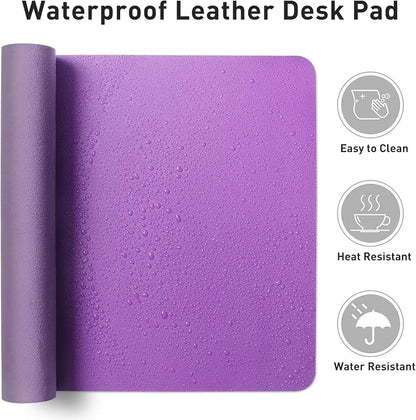 Aothia Leather Desk Pad Protector, Office Desk Mat, Large Mouse Pad, Non-Slip - Image 7
