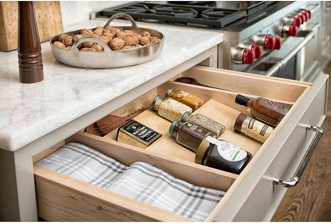 Rev-A-Shelf 22" 3 Tiered Seasoning Organizer, Trim-to-Custom-Fit Wooden Kitchen - Image 8