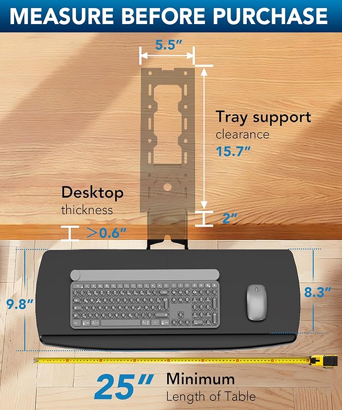 AX WABER Keyboard Tray Under Desk - Image 3