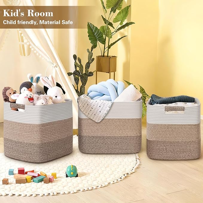 15×13 Inch Storage Cubes, 3 Pack Cube Storage Bins - Image 7