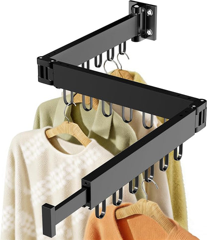 JAUREE Clothes Drying Rack Wall Mounted, Space-Saving Drying Rack Clothing by JAUREE