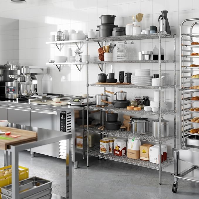 18" Deep x 48" Wide x 74" Height Wire Shelving Kit | 6-Tier | NSF Commercial - Image 5