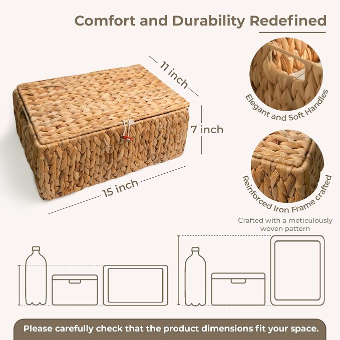 KOKODO Rectangular Water Hyacinth Basket - Image 2