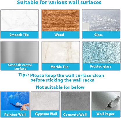 homeasy Mop Broom Holder No Drill, Mop Broom Organizer Wall Mounted Heavy Duty - Image 5