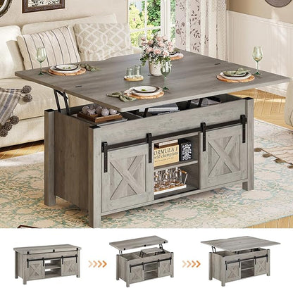 SEDETA Lift Top Coffee Table, 4 in 1 Multi-Function Convertible Coffee Tables by SEDETA