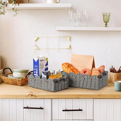 Storage Basket Wicker Baskets for Organizing Toilet Paper Storage Basket for - Image 6