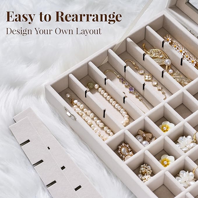 48 Grid Earring Organizer and Storage: Velvet Jewelry Tray - Image 5